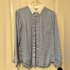 Club Monaco Men’s Linen Collared Shirt